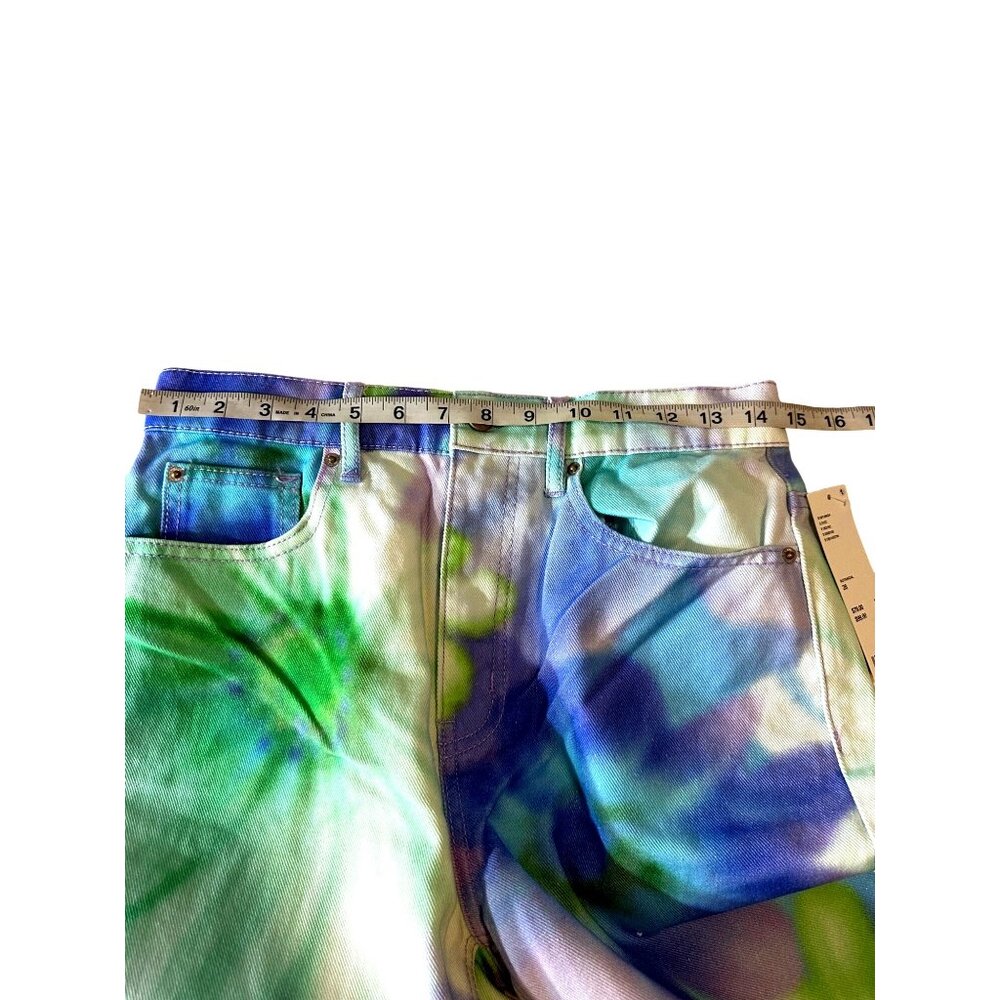 Womens Tie-Dye 28" High-Waist Denim Pants By BDG Urban Outfitters - Picture 5 of 13